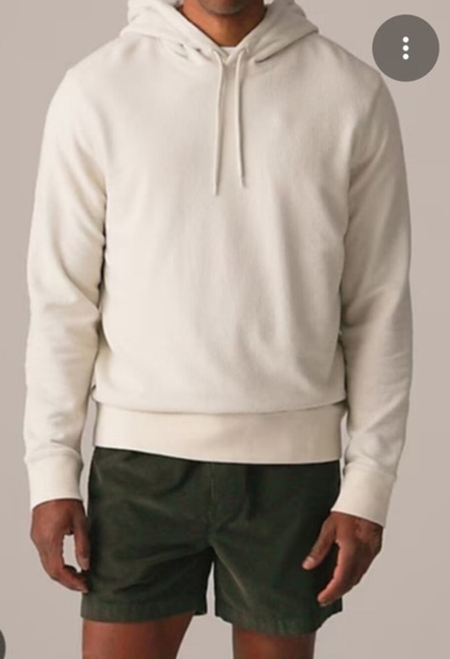 NWT J. Crew Textured Hooded Sweater-Tee Beige M